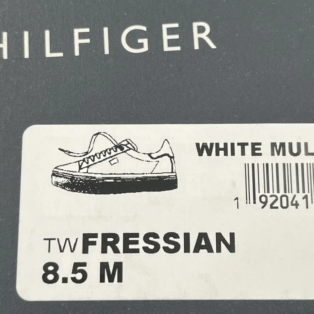 Tommy Hilfiger Women's Canvas Casual Sneakers Size 7.5-8.5-9 White Lace up Shoes